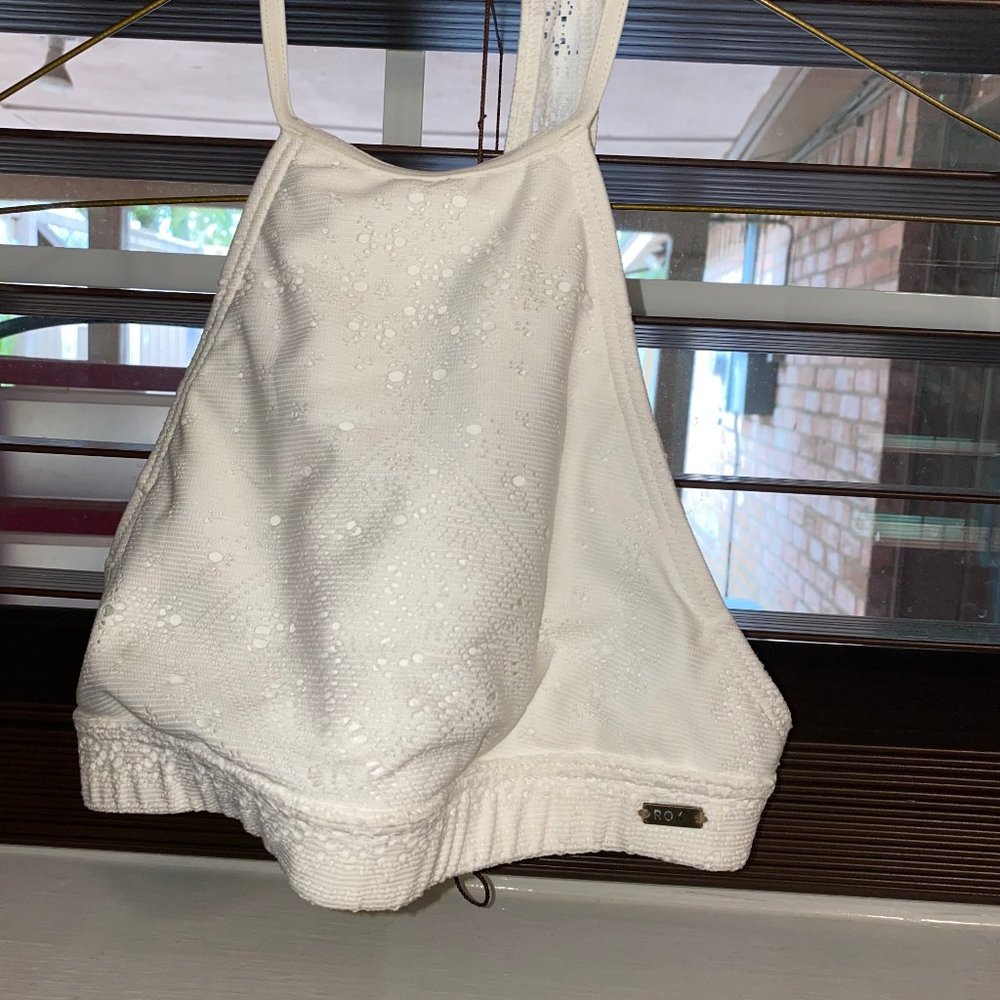 White high neck bikini top